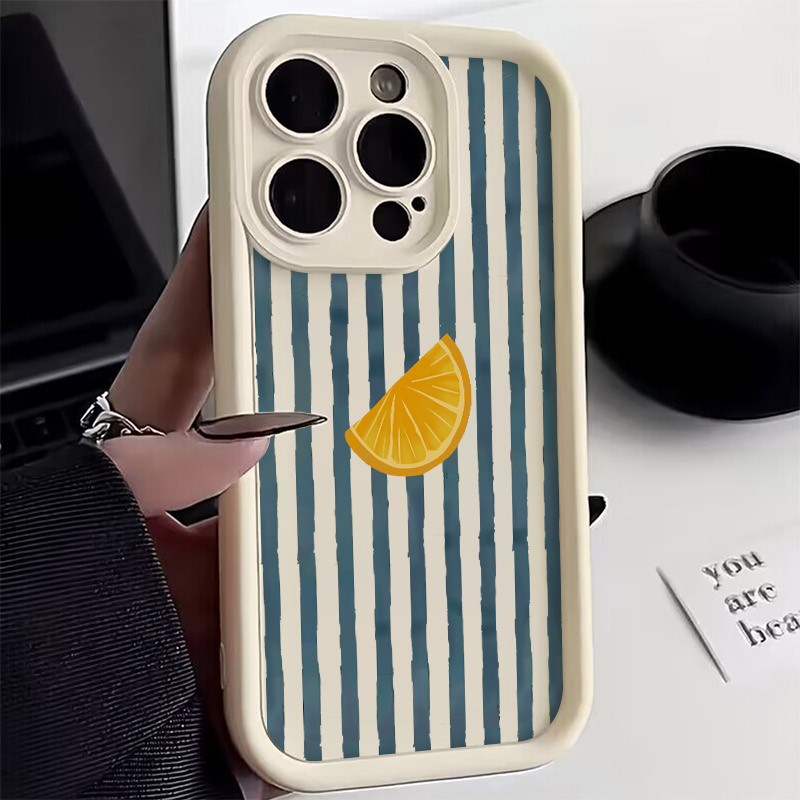 Xiaomi Redmi Note 13 - Gestreifte Zitronenscheiben-Muster-Handyhülle für Xiaomi Redmi Note