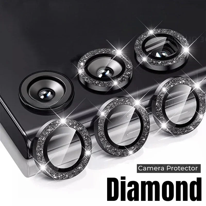 Glänzender Diamant-Metallring- – Tempered Glass Screen 9H Bewertung und Preis