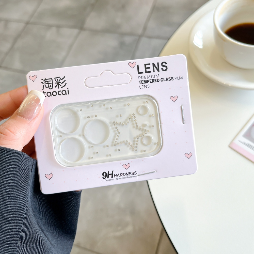 Luxuriöser Diamant 3D Herz Gla – Camera Lens Protector Bewertung und Preis